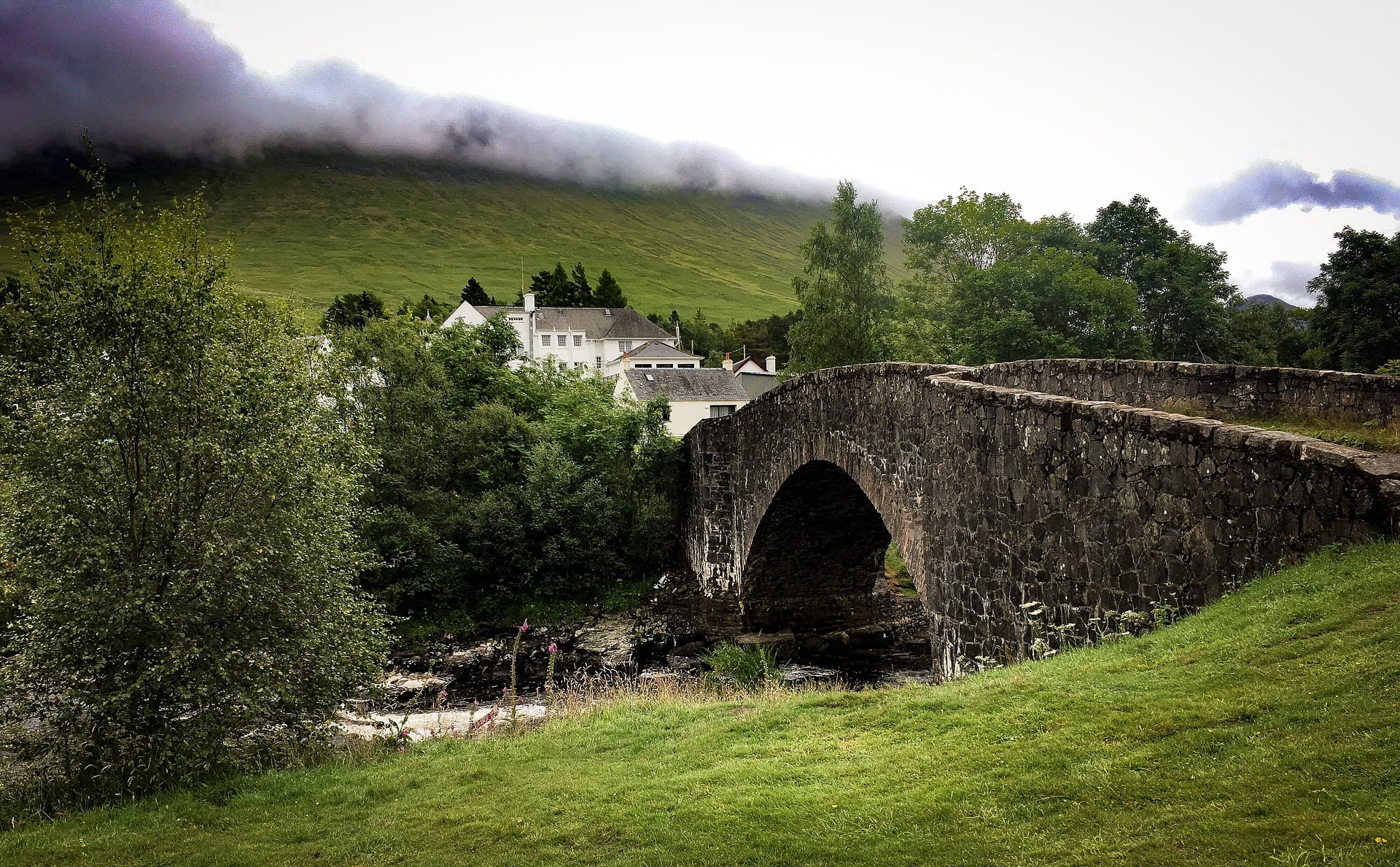 Bridge crossing river on west highland way