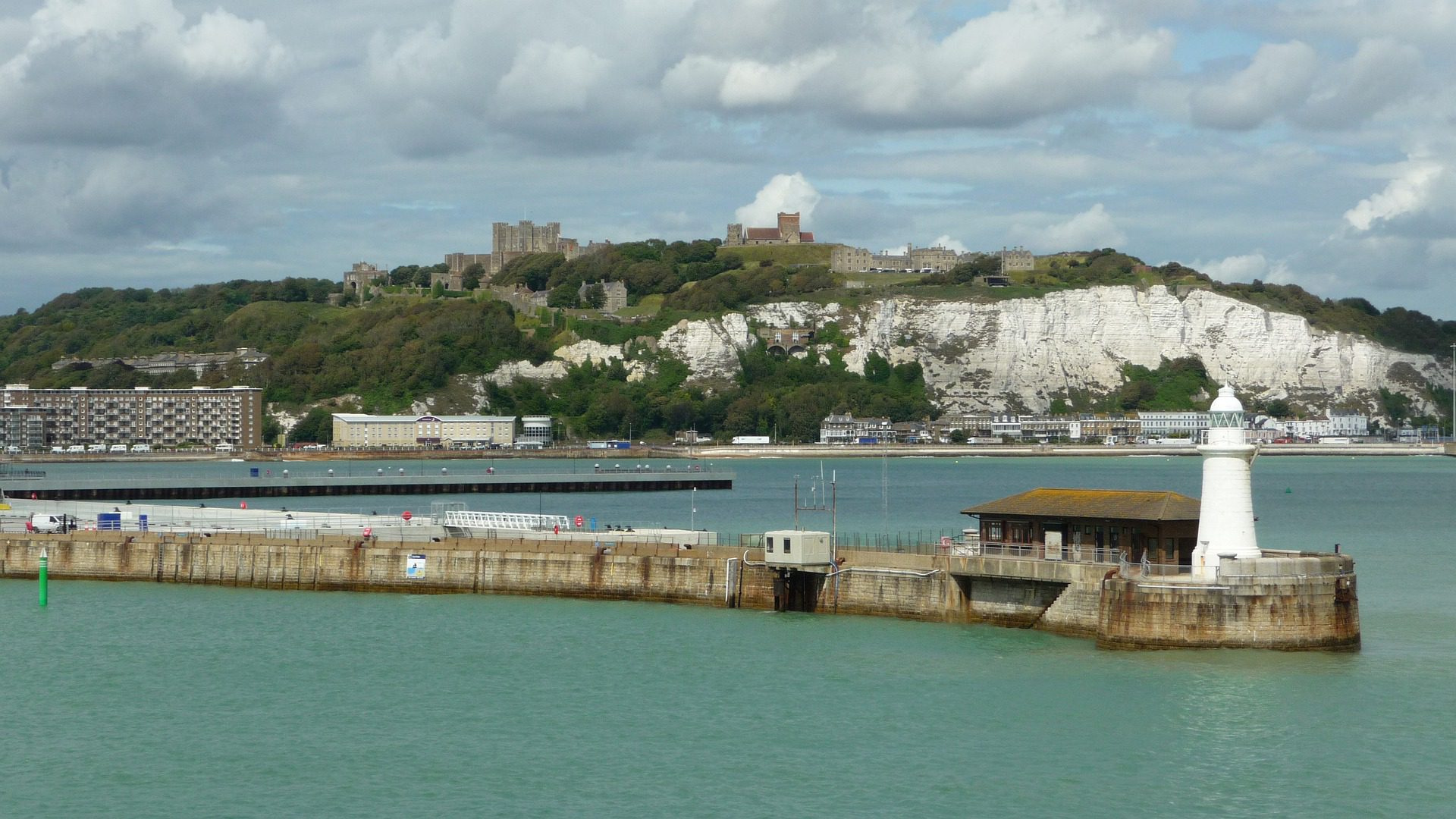 View of Dover at the end of the north downs way