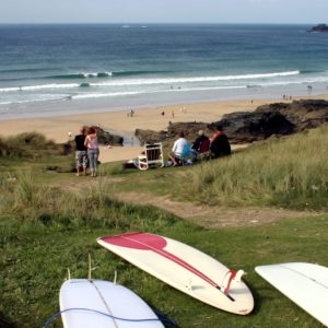 Gwithian beach surfing - Surf boards at Gwithian beach