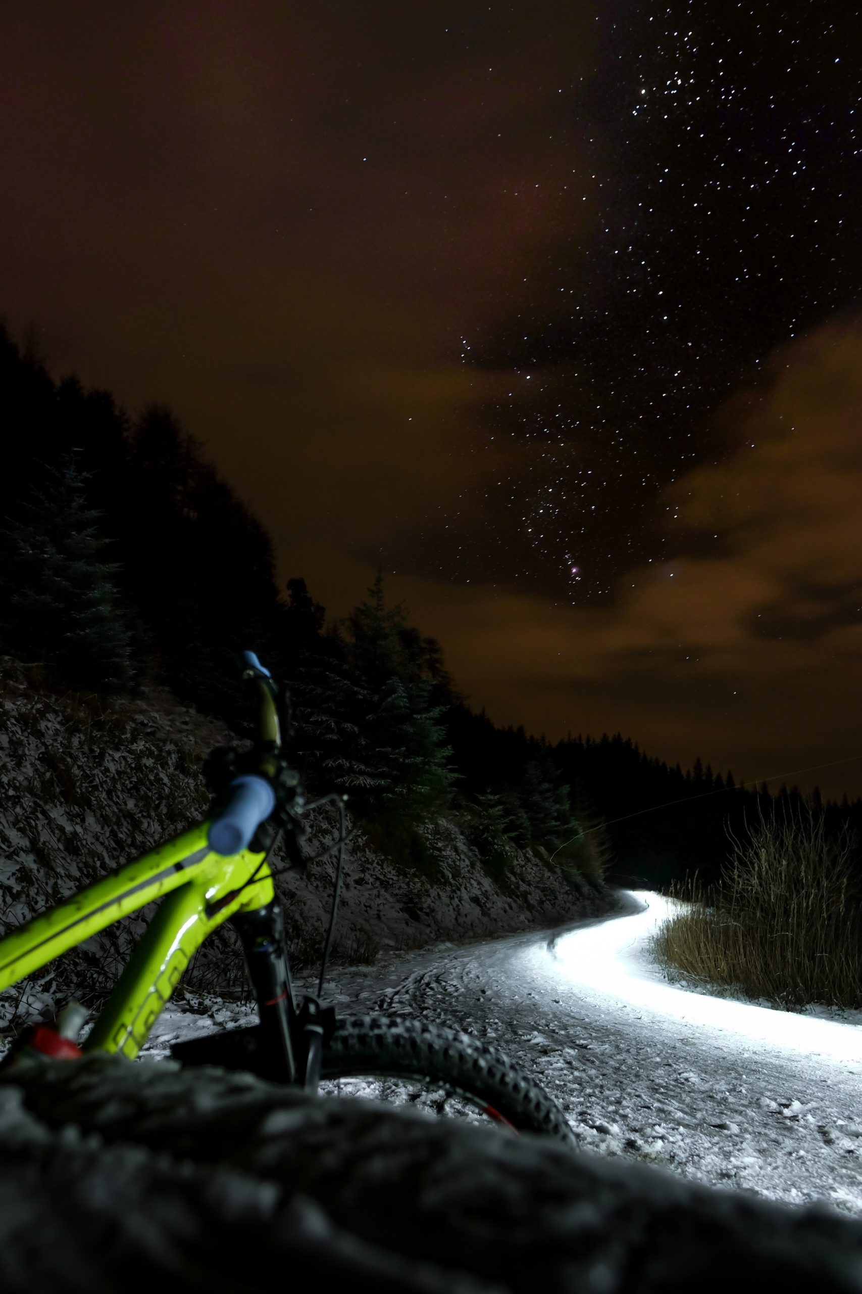 Glentress mountain biking at night