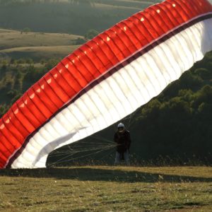 Paraglider launching canopy wing