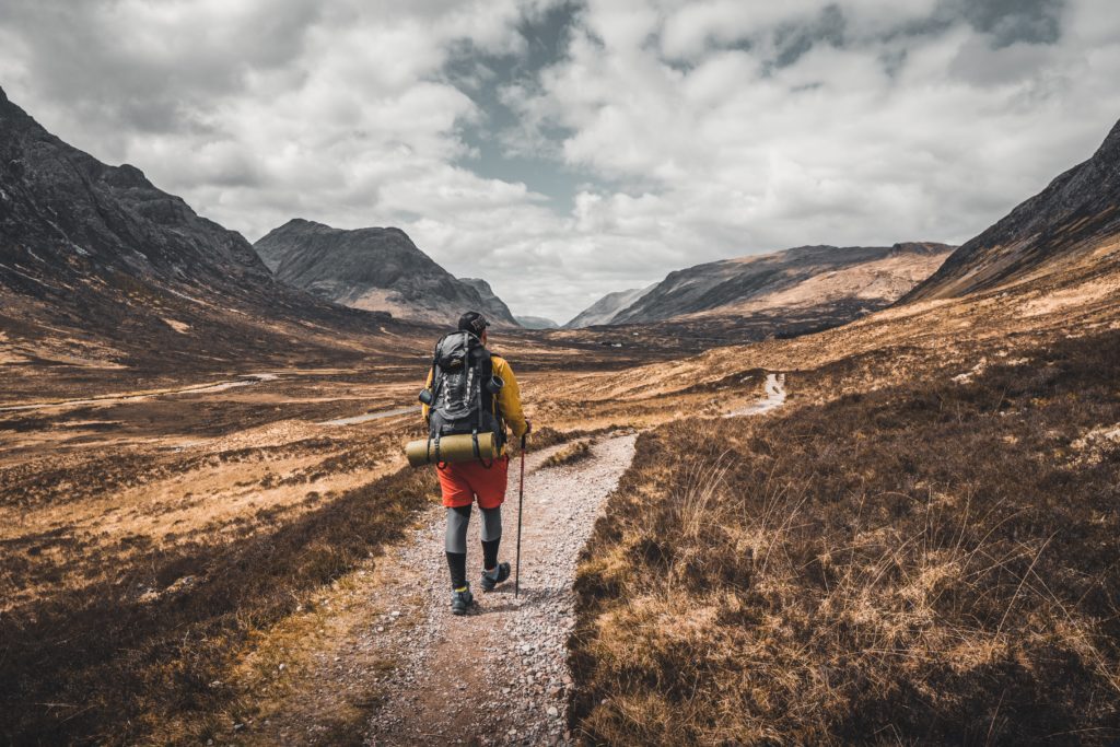 Outdoor hiking in scotland, UK